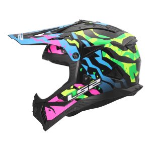 MX708 - Fast II - Grotesk Motocross, M, blue/pink/green